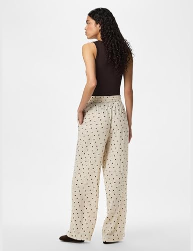 Pantalon à jambe ample PCPIA fluide en textile léger et coupe droite - 4