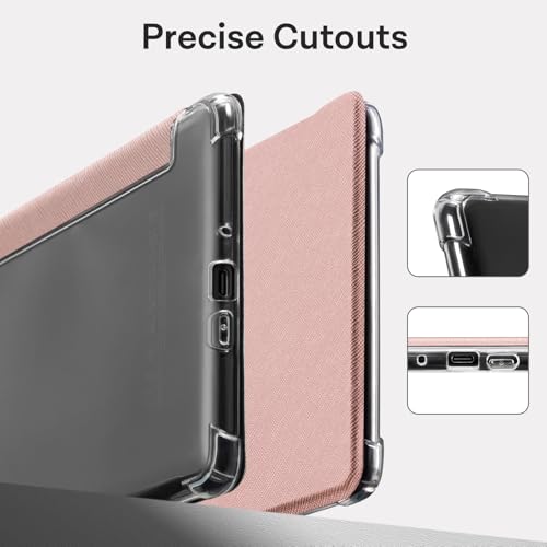 Image of CoBak Case for 7 inch Ereader - New PU Leather Cover and Clear Soft Silicone Back Cover with Auto Sleep Wake Feature