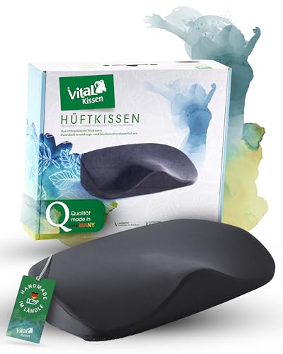 VitaL Kissen® – Hüftkissen- das Original. Orthopädisches Sitzkissen – Ergonomisches Keilkissen für Bürostuhl & Stuhl – Entlastet Rücken, Hüfte, Knie & LWS – Gegen Schmerzen & für aufrechtes Sitzen