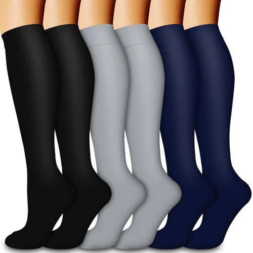 Image of Compression Socks for Women & Men Circulation (6 Pairs) 15-20 mmHg is Best Support for Athletic Running,Nurse