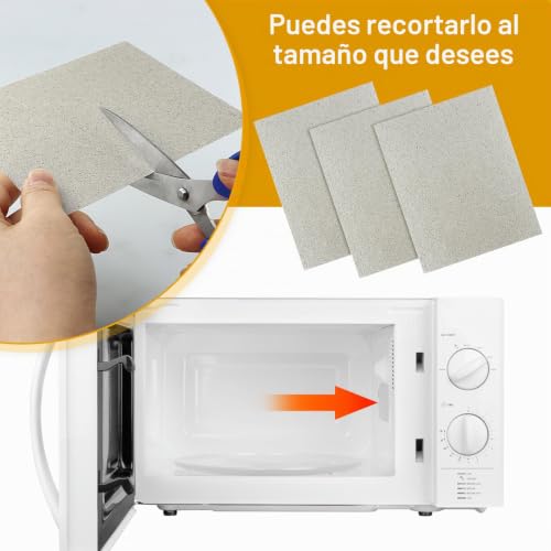 Miniatura 2 de Dndgdlua 10 Láminas De Mica Para Microondas, 12 X 15 Cm, Cubierta Guía De Onda, Placa De Mica, Mica Para Microondas, Universal, Cortada A Medida, Para Secador De Pelo, Tostadora, 02456
