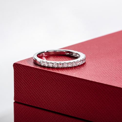 Lab Grown Diamond Eternity Ring for Women, 14K Solid White Gold, 0.45 Carats, D Color and VVS Clarity4