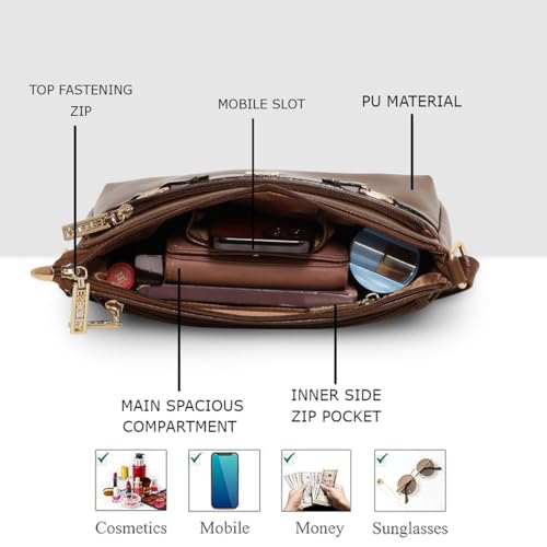 Image of ESBEDA Classic Structured Buckle Sling For Women | Ladies Purse | Slings For Casual Carry | Stylish Sling Bag | Gift Bag For Women