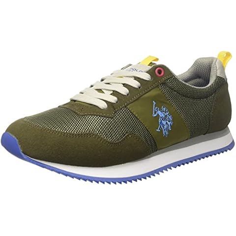 U.S. Polo Assn. Men's TALBOT1 Trainers, Green Military Green, 10 UK Cover