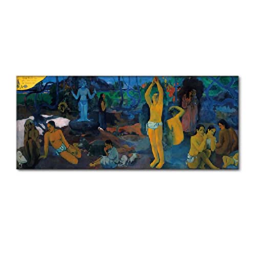 Impressions sur toile D'où venons-nous Paul Gauguin déco murale salon 20x50 cm sans cadre