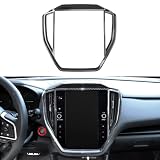 INTGET Navigation Screen Panel Cover for 2024 2025 2026 Subaru Crosstrek/Subaru Impreza Accessories Carbon Fiber Plastic GPS Screen Trim Cover Center Console Display Panel Cover (Navi Panel Cover)