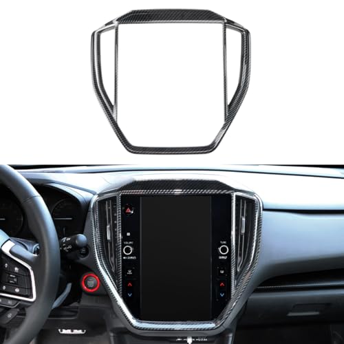 INTGET Navigation Screen Panel Cover for 2024 2025 2026 Subaru Crosstrek/Subaru Impreza Accessories Carbon Fiber Plastic GPS Screen Trim Cover Center Console Display Panel Cover (Navi Panel Cover)