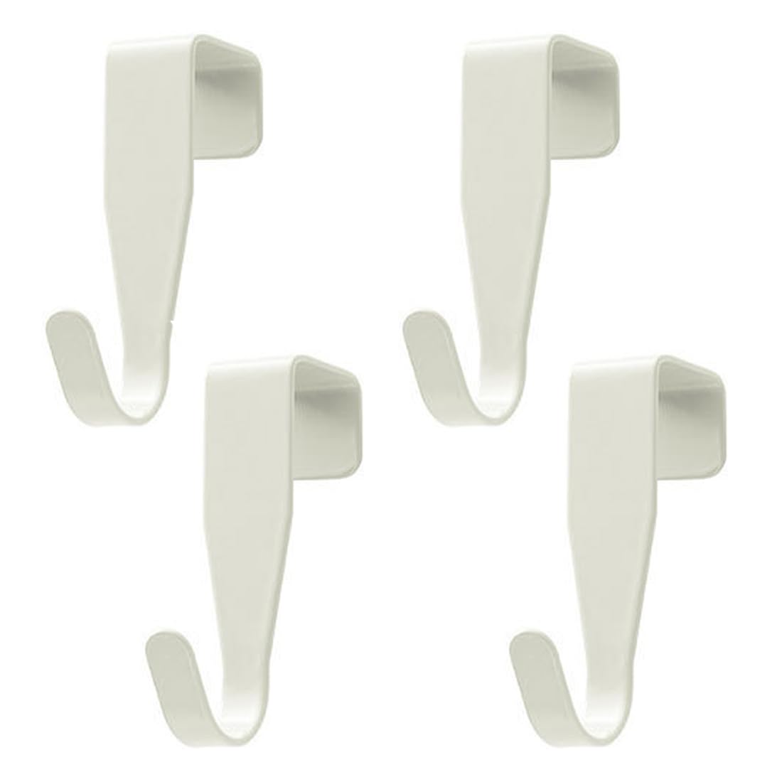 WeddHuis 4 Ganci Porta, Ganci Appendiabiti per Porta, Ganci da Appendere, Sospensione Stabile, Nessuna Foratura Necessaria, Adatti per Porte Standard (Bianco)