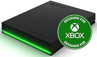 Seagate Game Drive for Xbox 2TB External Hard Drive Portable HDD - USB 3.2 Gen 1, Black with built-in green LED bar , Xbox Certified, 3 year Rescue Services (STKX2000400)