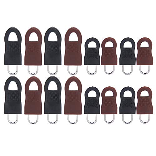 Zipper Pull Replacement, Boot Zipper Inserts Universal Detachable Zipper Pull Tag Kit Alloy Rubber Fixer Puller Tab Replacement Zipper Repair Kit for Bag Backpack Cloth Jacket