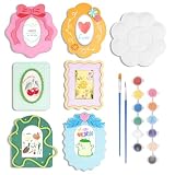 Temlum Wooden Picture Frames Painting Kit, Unfinished Wood Crafts DIY Picture Frame Kit Paint You Own Photo Frame Easy Crafts for Adults