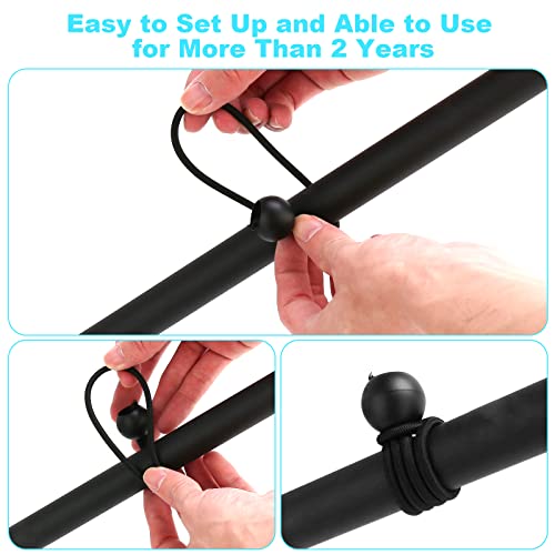 Ouskr Ball Bungee Cords 6 Inch, 50 Pcs Heavy Duty Bungee Balls, Tarp Bungee With Balls, Black High Elastic Stretch Ball Bungee Ties Tarp Canopy Tie Down For Shelter, Tent Poles, Camping, Cargo #TOP3