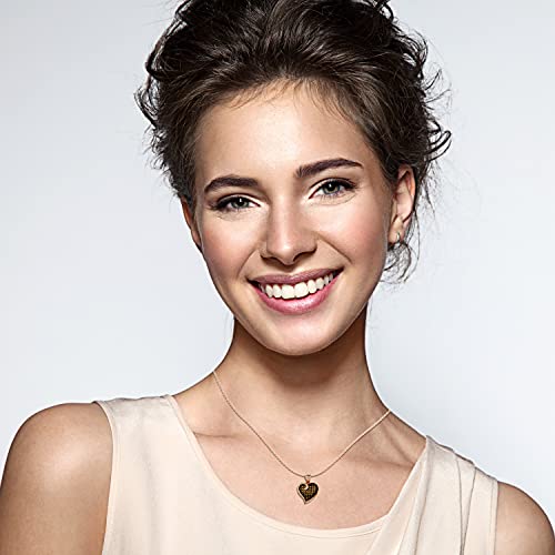 1 1/3 Carat Diamond Asymmetrical Swirled Heart Pendant Necklace For Women In 14K Rose Gold (Fancy Brown/H-I, Si2-I2, Cttw) On 18 Inch Chain With Lobster Claw Clasp Two Tone Pendant By Levian #TOP2