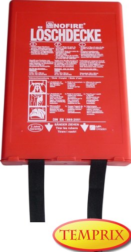 Feuerlöschdecke Feuerdecke Brandschutzdecke Decke Branddecke Löschdecke Box 120x120cm