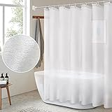 M MUNCASO Cortina de ducha de 180 x 180 cm, cortinas de ducha con anillos de cortina de ducha