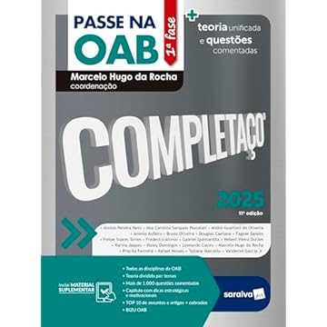 Capa do livro Passe Na Oab 1ª Fase - Completaço - Teoria Unificada e Questões Comentadas - 11ª Edição 2025