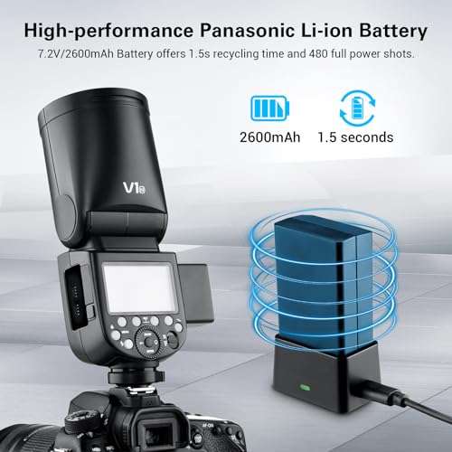 Image of GODOX V1-N Flash for Nikon, 76Ws 2.4G TTL 1 /8000s HSS Speedlite for Nikon