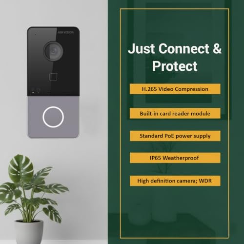Image of Hikvision POE /WiFi Villa Door Station, 2 MP Camera with IR Supplement, One-Touch Button Calling Design for Easier Calls, Built-in Card Reader Module, IP65 [ DS-KV6113-WPE1 ]