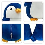 2-in-1 Penguin Travel Pillow for Kids (Small, 9”), Soft Neck Pillow for Toddlers, Extra-Soft Plush - Image 4