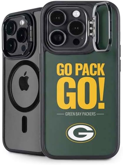 Skinit Kickstand Phone Case Compatible with iPhone 14 Pro Max - Officially Licensed NFL Green Bay Packers Large Logo Design