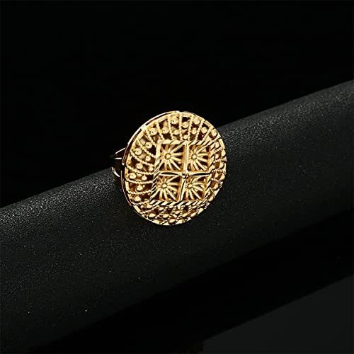Ethiopian Wedding Ring for Women Gold Color Ring Eritrea Africa Fashion Ring Middle East Jewelry4