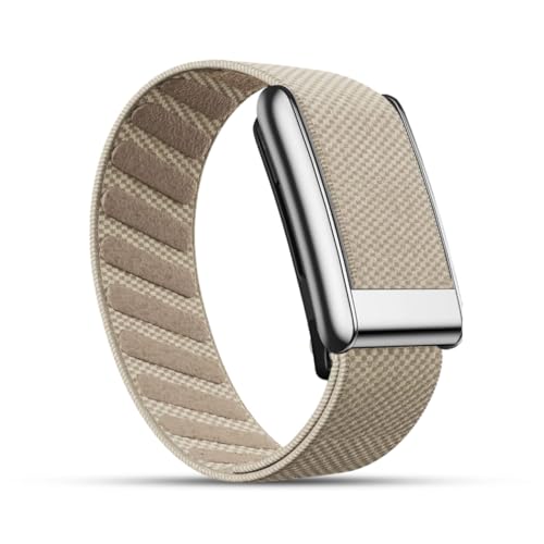 Dado Ultra-soft Nylon Sport Band Compatible with WHOOP 5.0, One, Peak, and Life | Breathable, Durable & Secure Fit Strap | NOT for Gen 4(Dune/Shinny Sliver Connector, One/Peak)