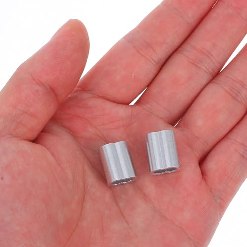 Casquillos de aluminio para cables de acero de 120 piezas ovaladas 8 3