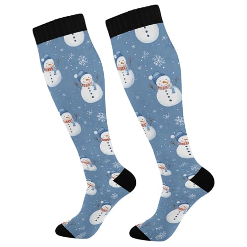 Image of SHJI Compression Socks for Women Sock Men Knee High Stockings for Running Athletic Hiking Cycling