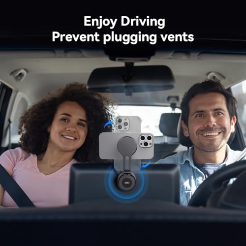 Image of Electric Vacuum Suction Car Phone Holder, 360 Rotation Magnetic Phone Holder for Car Foldable Strong Suction Adjustable Car Phone Mount Stand for iPhone16 /15 /14 /13 /12(Not Charge Phone)