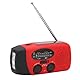 Elprico Aufziehbares Solarradio, AM/FM/WB-Wetterradio Notfall-Solar-Handkurbel-Dynamo mit LED-Taschenlampen-Ladegerät(Weiß)