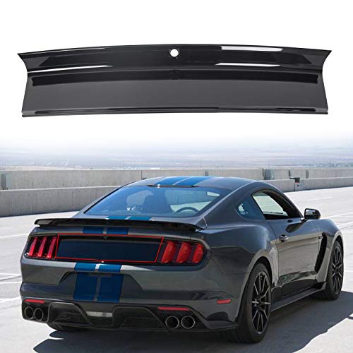 ECOTRIC Trunk Decklid Trim Panel Compatible with 2015-2022 Ford Mustang Rear Center Trunk Boot Lid Cover Trim - Black