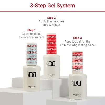 DND Gel Polish Set, White Collection, UV/LED GelPolish and Air Dry Nail Lacquer, Matching Chip-Free Polish Duo, 0.5 Fl Oz Each