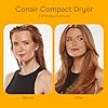 Conair Travel Hair Dryer with Dual Voltage, 1875W Compact Blow Dryer with Folding Handle, Gray #1