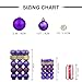 KI Store Purple Christmas Balls 34pcs 1.57-Inch Small Christmas Tree Decoration Ornaments for Xmas Tree Holiday Wreath Garland Decor Ornaments Hooks Included