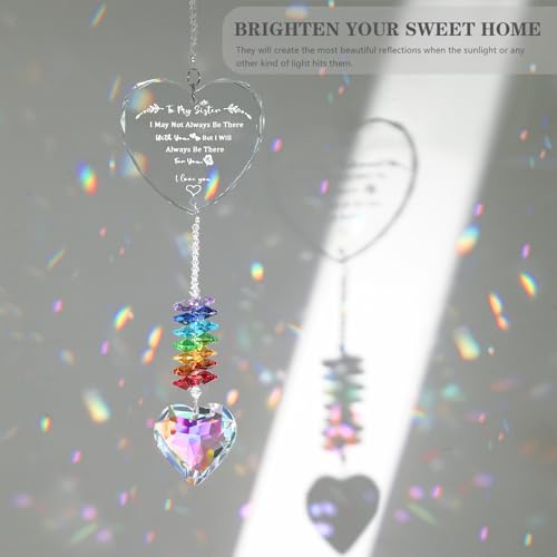 Sister Gifts, K9 Crystal Suncatcher Sister Birthday Gifts, Gifts for Sister - image 2
