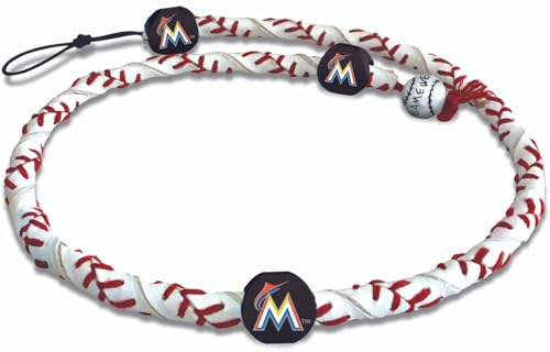 MLB Miami Marlins Classic Frozen Rope Baseball Necklace