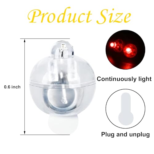 Image of Balloon Lights, Mini LED Lights for Balloons, 100 PCS, Red