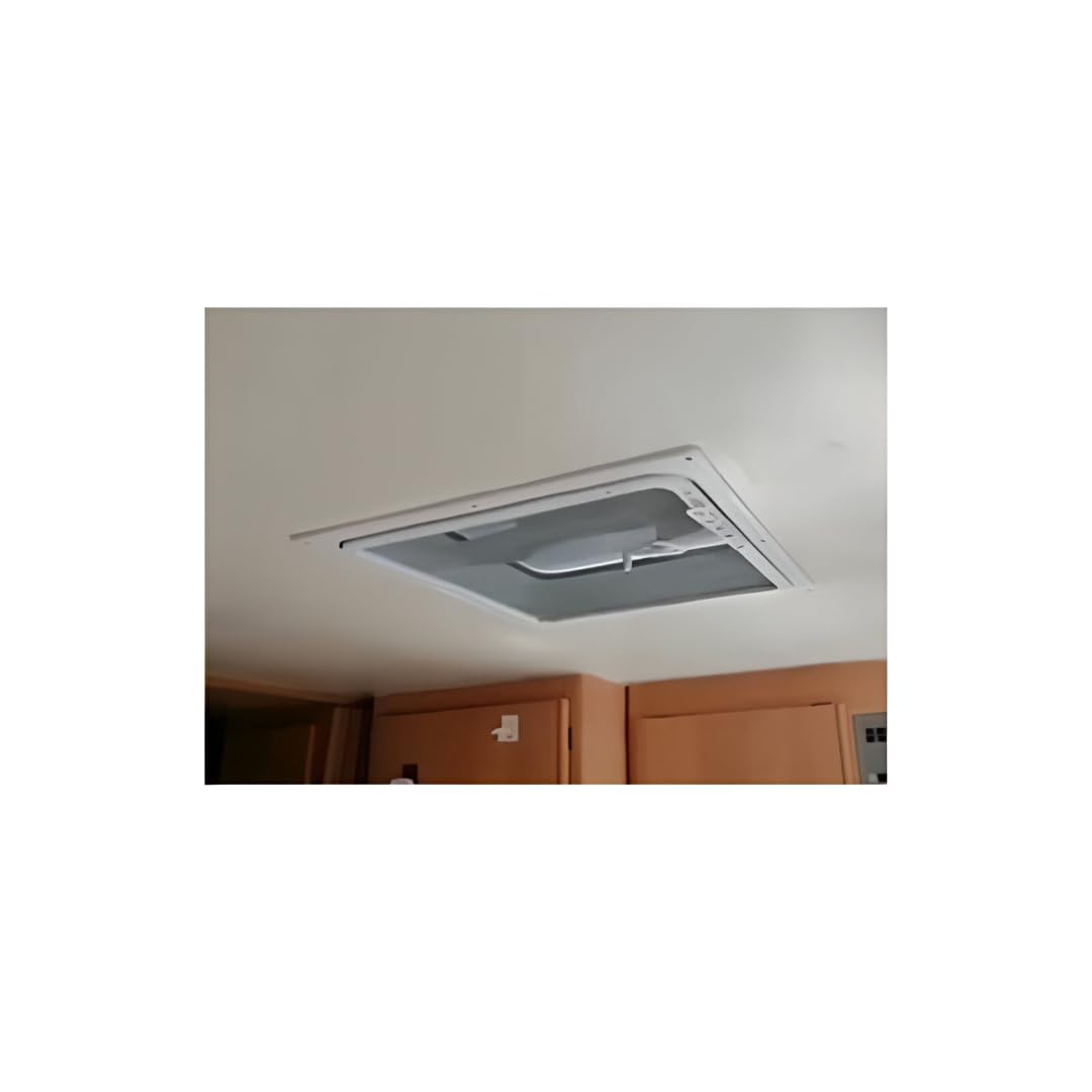Claraboya 40x40 con Mosquitera y Manivela + Sika 710 – Ventana de Techo TF40 para Caravana y Autocaravana – Recambio Universal Años 90–2000 – Fácil Instalación
