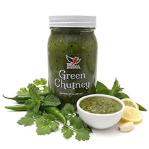 Homa Green Chutney 473 ml 16 oz Mint Chutney & Cilantro Chutney Sauce with Jalapeno | Indian Coriander Chutney for Snacks, Meals & Marinades