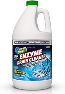 Green Gobbler ENZYMES for Grease Trap & Sewer - Controls Foul Odors & Breaks Down Grease, Paper, Fat & Oil in Sewer Lines, Septic Tanks & Grease Traps (1 Gallon)