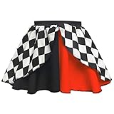 Womens Jester Harlequin Skirt Costume, Fancy Dress, Halloween, Clown, Joker (L (30