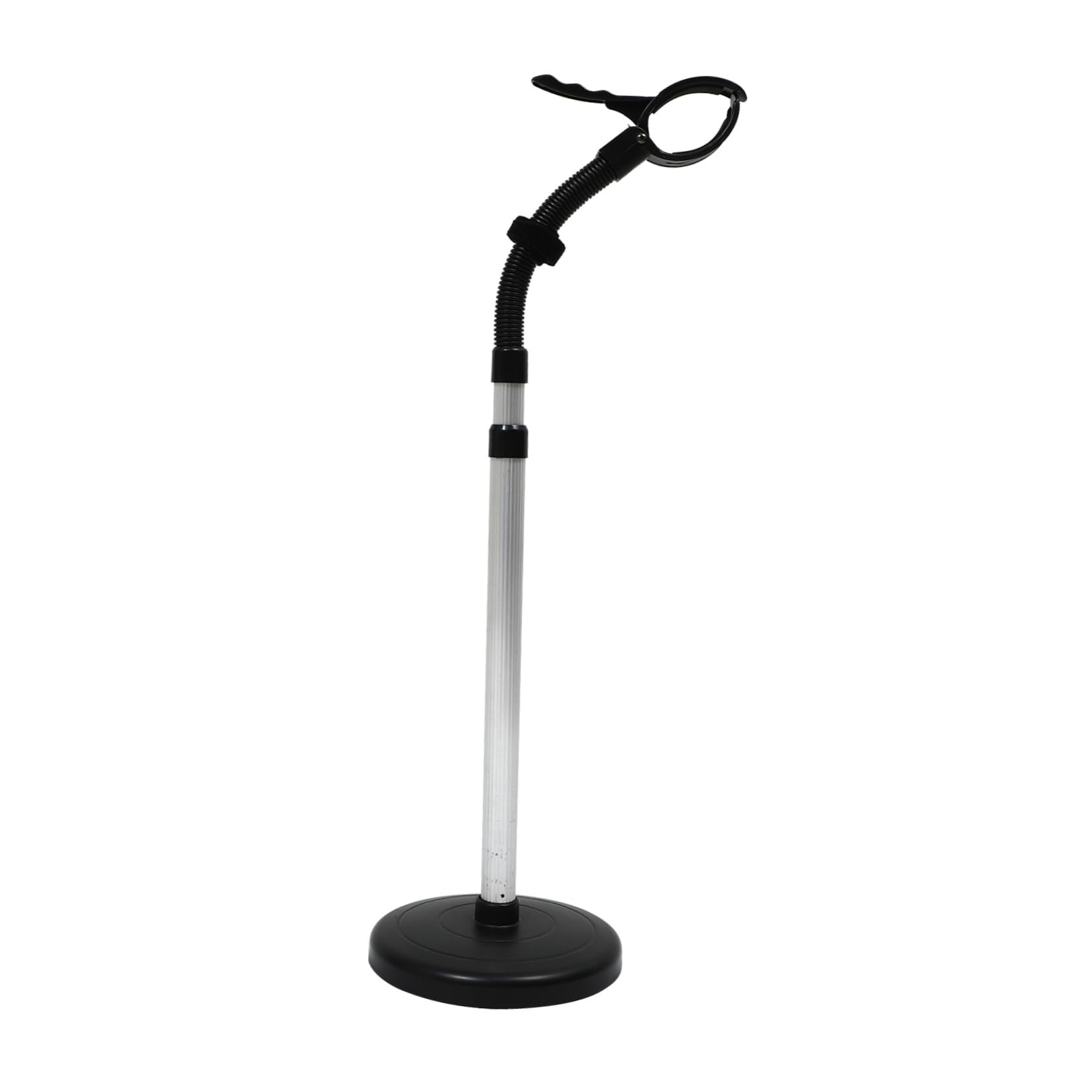 Didiseaon Supporto per Asciugacapelli Regolabile Nero Rotazione 360 Gradi | Abs Pp Lega di Alluminio, Installazione Semplice, Uso per Styling e Curling, Design Mani Libere