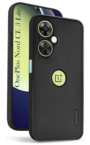Image of Jkobi Back Case Cover for OnePlus Nord CE 3 Lite (Textured Grip Design | Camera Protection | Slim and Light Weight | Soft Touch and Feel | Black)