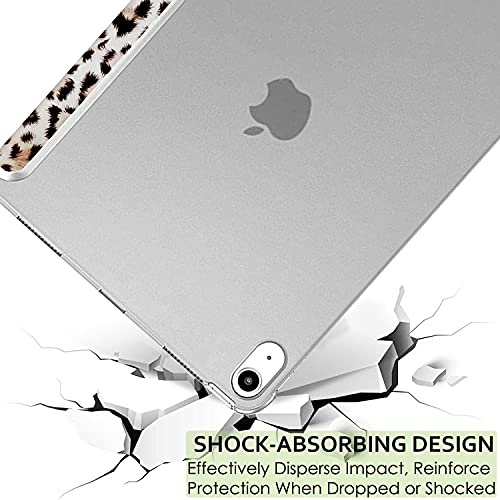 Image of DuraSafe Cases for iPad mini 6 Gen 2021 8.3 Inch [ Mini 6th Gen ] A2567 A2568 A2569 MK7M3HN /A MLWL3HN /A MK7R3HN /A MK7P3HN /A MLWR3HN /A PrintediPad Cover with Translucent Frosted Hard Back - Leopard