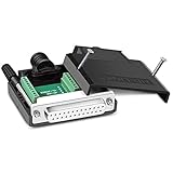 PENGLIN 1個 D-SUBコネクタ 25ピン メス RS-232 DB25変換コネクタ はんだ不要 DSUB25ピン シリアル変換アダプタ シリアルコンバータ 基板 自作 シリアル パラレル 通信 コネクタカバー付き