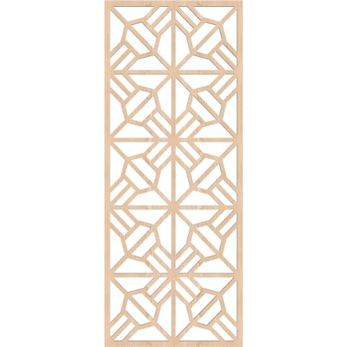Image of 13 3 /8 inchW x 34 3 /8 inchH x 1 /4 inchT Auburn Decorative Fretwork Wood Wall Panels, Red Oak