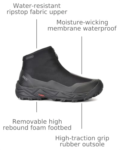 Image of XPETI Men's Coldurban II Front Zip Waterproof Campsite Hiking Boots