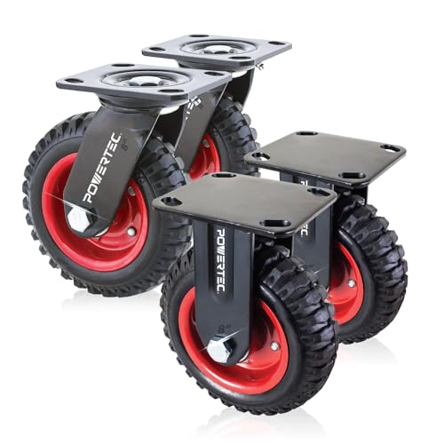 Roulettes de 8 pouces charges lourdes avec bandage caoutchouc pour diable et wagon
