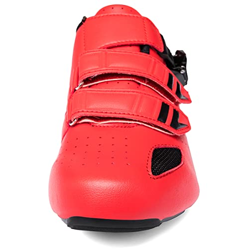 Ultiant Mens Womens Road Bike Cycling Shoes Compatible With Spd/Spd-Sl Peloton Cycling Shoes For Outdoor/Indoor Riding Exercise Shoes(Red,10.5 Men/13 Women) #TOP2