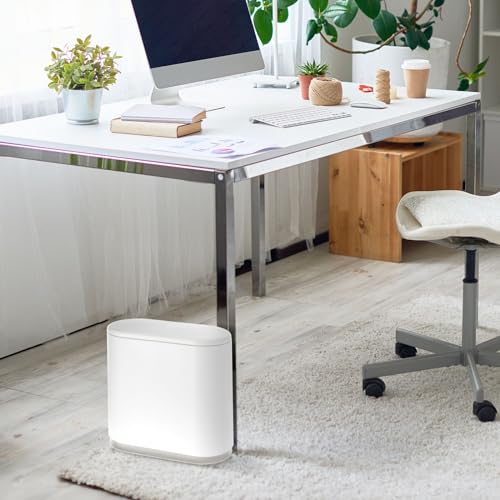Bote de Basura para Baño Juvale 12L Blanco con Tapa miniatura 3